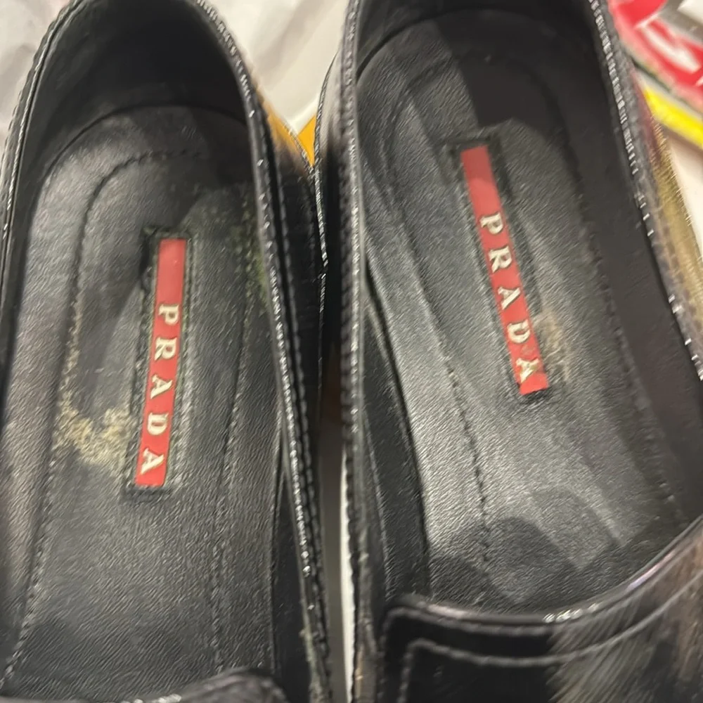 Prada Womens Black Loafers gently worn - Picture 6 of 9